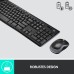 Logitech MK270 wireless keyboard and mouse set, 2.4 GHz wireless connection via nano USB receiver, long battery life, for Windows and ChromeOS PCs / laptops, German QWERTZ layout - black