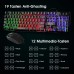 Mafiti Keyboard and Mouse Set, Wired, LED Backlight QWERTZ (German Layout), Rainbow Colours Lighting for Gaming and Office