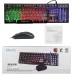 Mafiti Keyboard and Mouse Set, Wired, LED Backlight QWERTZ (German Layout), Rainbow Colours Lighting for Gaming and Office