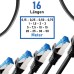 BIGtec - 10 Stück - 0,25m CAT.7 Gigabit Patchkabel Netzwerkkabel schwarz Kupferkabel Patch Ethernt LAN DSL Kabel CAT7 (RJ45, Cat 7, S/FTP PIMF) 25cm