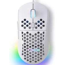 Dierya ×TMKB M1SE Gaming Maus mit 12800 DPI Optischer Sensor,Gaming Mouse 6 Programmierbare Tasten,Anpassbares RGB,Ergonomische PC Mouse-Weiß