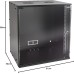 HMF 65707-02 Netzwerkschrank, Serverschrank 19 Zoll | 7 HE | 400 mm Tiefe | Glastür | Schwarz