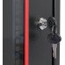 HMF 66409-02 Netzwerkschrank, Serverschrank 19 Zoll | 9 HE | 450 mm Tiefe | Voll montiert | Glastür | Schwarz