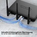 JAMEGA - 5m CAT 7 Netzwerkkabel Gigabit Ethernet Lan Kabel in blau | 10000 Mbit s | Patchkabel Cat.7 Rohkabel S FTP PIMF Schirmung mit RJ45 Stecker | Switch Router Modem Access Point