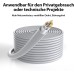 JAMEGA - 5m CAT 7 Netzwerkkabel Gigabit Ethernet Lan Kabel in blau | 10000 Mbit s | Patchkabel Cat.7 Rohkabel S FTP PIMF Schirmung mit RJ45 Stecker | Switch Router Modem Access Point