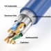 JAMEGA - 5m CAT 7 Netzwerkkabel Gigabit Ethernet Lan Kabel in blau | 10000 Mbit s | Patchkabel Cat.7 Rohkabel S FTP PIMF Schirmung mit RJ45 Stecker | Switch Router Modem Access Point