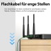 JAMEGA - 5m CAT 7 Netzwerkkabel Gigabit Ethernet Lan Kabel in blau | 10000 Mbit s | Patchkabel Cat.7 Rohkabel S FTP PIMF Schirmung mit RJ45 Stecker | Switch Router Modem Access Point