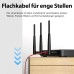 JAMEGA - 5m CAT 7 Netzwerkkabel Gigabit Ethernet Lan Kabel in blau | 10000 Mbit s | Patchkabel Cat.7 Rohkabel S FTP PIMF Schirmung mit RJ45 Stecker | Switch Router Modem Access Point