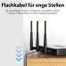 JAMEGA - 5m CAT 7 Netzwerkkabel Gigabit Ethernet Lan Kabel in blau | 10000 Mbit s | Patchkabel Cat.7 Rohkabel S FTP PIMF Schirmung mit RJ45 Stecker | Switch Router Modem Access Point