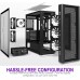 KEDIERS PC Gehäuse - Vorinstallierte 6 PWM ARGB lüfter, E-ATX Tower Gehäuse aus gehärtetem Glas, Schwarz, C730 (schwarz, C730)