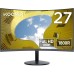 KOORUI Curved Monitor - 23.6 Zoll FHD Curved Computer Monitor, VA-Panel, 60Hz, Krümmung 1800R, Neigungsverstellung, Augenpflege, HDMI, VGA Gaming Monitor, Schwarz 24N5C