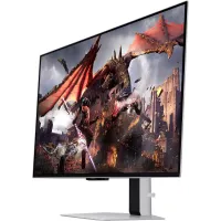 Samsung Odyssey G80SD OLED Gaming Monitor, 32 Zoll, 4K AI Upscaling, UHD Bildschirm, 3.840 x 2.160, Bildwiederholrate 240 Hz, Reaktionszeit 0,03 ms (G/G), AMD FreeSync Premium Pro, LS32DG800SUXEN