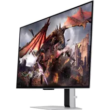 Samsung Odyssey G80SD OLED Gaming Monitor, 32 Zoll, 4K AI Upscaling, UHD Bildschirm, 3.840 x 2.160, Bildwiederholrate 240 Hz, Reaktionszeit 0,03 ms (G/G), AMD FreeSync Premium Pro, LS32DG800SUXEN