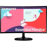 Samsung S36C Essential Monitor S24C364EAU, Curved, 24 Zoll, VA-Panel, Full HD-Auflösung, Eco Saving Plus, AMD FreeSync, 4 ms Reaktionszeit, Bildwiederholrate 75 Hz, Schwarz