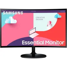 Samsung S36C Essential Monitor S24C364EAU, Curved, 24 Zoll, VA-Panel, Full HD-Auflösung, Eco Saving Plus, AMD FreeSync, 4 ms Reaktionszeit, Bildwiederholrate 75 Hz, Schwarz