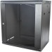 Koscom Connect Netzwerkschrank 6 HE I Serverschrank 19 Zoll I Wandmontage 600 x 450 x 380 mm I voll montiert I Server Gehäuse mit abschließbarer Glastür I Traglast 60 kg I Grau