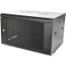 Koscom Connect Netzwerkschrank 6 HE I Serverschrank 19 Zoll I Wandmontage 600 x 450 x 380 mm I voll montiert I Server Gehäuse mit abschließbarer Glastür I Traglast 60 kg I Grau