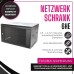 Koscom Connect Netzwerkschrank 6 HE I Serverschrank 19 Zoll I Wandmontage 600 x 450 x 380 mm I voll montiert I Server Gehäuse mit abschließbarer Glastür I Traglast 60 kg I Grau