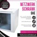 Koscom Connect Netzwerkschrank 6 HE I Serverschrank 19 Zoll I Wandmontage 600 x 450 x 380 mm I voll montiert I Server Gehäuse mit abschließbarer Glastür I Traglast 60 kg I Grau