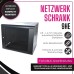 Koscom Connect Netzwerkschrank 6 HE I Serverschrank 19 Zoll I Wandmontage 600 x 450 x 380 mm I voll montiert I Server Gehäuse mit abschließbarer Glastür I Traglast 60 kg I Grau