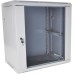 Koscom Connect Netzwerkschrank 6 HE I Serverschrank 19 Zoll I Wandmontage 600 x 450 x 380 mm I voll montiert I Server Gehäuse mit abschließbarer Glastür I Traglast 60 kg I Grau