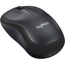 Logitech M220 SILENT Kabellose Maus, 2,4 GHz mit USB-Empfänger, 1000 DPI Optical Tracking, 18 Monate Batterielaufzeit, Für Links- & Rechtshänder, Kompatibel mit PC, Mac, Laptop - Grau, Schwarz