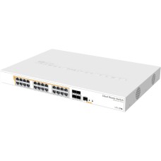 MikroTik 328-24P-4S+RM Cloud Router Switch, CRS328-24P-4S+RM (Cloud Router Switch 800 MHz CPU, 512MB RAM, 24xGigabit LAN (All PoE-Out), 4xSFP+ Cages, RouterOS L)