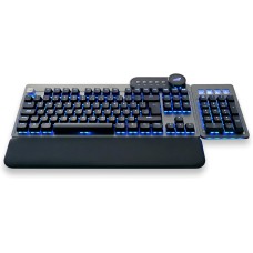 Mountain Everest Max (ISO-Layout) - anpassbare High-End mechanische Gaming-Tastatur mit Media-Dock, Display Keys, RGB-Beleuchtung hot-swapable Cherry MX Switches und modularem Numpad.