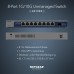 NETGEAR GS108GE LAN Switch 8 Port Netzwerk Switch (Plug-and-Play Gigabit Switch LAN Splitter, LAN Verteiler, Ethernet Hub, lüfterloses Metallgehäuse, ProSAFE Lifetime-Garantie), Blau