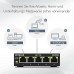 NETGEAR GS305P PoE Switch 4 Port Gigabit Ethernet LAN Switch PoE+ 63W (5 Ports Plug-and-Play Netzwerk Switch PoE, lüfterlos, robustes Metallgehäuse)