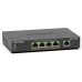 NETGEAR GS305P PoE Switch 4 Port Gigabit Ethernet LAN Switch PoE+ 63W (5 Ports Plug-and-Play Netzwerk Switch PoE, lüfterlos, robustes Metallgehäuse)