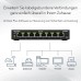 NETGEAR GS308E Managed Switch 8 Port Gigabit Ethernet LAN Switch Plus (Plug-and-Play Netzwerk Switch Managed, IGMP Snooping, QoS, VLAN, lüfterlos, Robustes Metallgehäuse) Schwarz