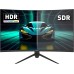 ODYS i27 Monitor - 27-Zoll-Bildschirm im rahmenlosen Design, Full HD, 100 Hz, mit HDR, IPS Panel, FreeSync, HDMI, USB-C, 3,5mm Audio