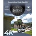 Reolink 4K 8MP Wi-Fi 6 PTZ Überwachungskamera Aussen mit Dual-Objektiv, Auto-Tracking, Smarte Personen-/Fahrzeug-/Haustiererkennung, 6X Hybrid-Zoom, Farbnachtsicht, 2-Wege-Audio, Trackmix WiFi