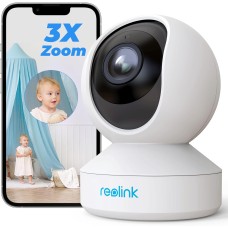 Reolink 5MP PTZ WLAN Überwachungskamera Innen, 2,4/5 GHz WiFi Baby Monitor mit Mensch/Haustiererkennung, Auto-Tracking, 3X Optischem Zoom, Heimüberwachungskamera für Ältere Kids, 2-Wege-Audio, E1 Zoom