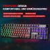 Rii Gaming Tastatur PC, RGB Tastatur kabelgebunden, Regenbogen Beleuchtete Tastatur LED, Gaming Keyboard ideal für Gamer|Büro（Deutsches Layout）