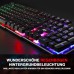 Rii Gaming Tastatur PC, RGB Tastatur kabelgebunden, Regenbogen Beleuchtete Tastatur LED, Gaming Keyboard ideal für Gamer|Büro（Deutsches Layout）