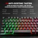 Rii Gaming Tastatur PC, RGB Tastatur kabelgebunden, Regenbogen Beleuchtete Tastatur LED, Gaming Keyboard ideal für Gamer|Büro（Deutsches Layout）