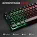 Rii Gaming Tastatur PC, RGB Tastatur kabelgebunden, Regenbogen Beleuchtete Tastatur LED, Gaming Keyboard ideal für Gamer|Büro（Deutsches Layout）