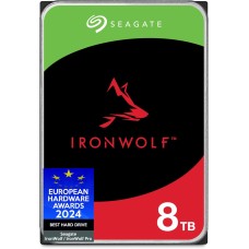 Seagate IronWolf 8 TB interne Festplatte NAS HDD, 3.5 Zoll, 5400 U/Min, 256 MB Cache, SATA 6 Gb/s, silber, inkl. 3 Jahre Rescue Service, Modellnr.: ST8000VNZ02