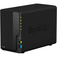 Synology DS220+ 4TB 2 Bay Desktop NAS System, installiert mit 2 x 2TB Western Digital Red Festplatten, 4 TB