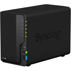 Synology DS220+ 4TB 2 Bay Desktop NAS System, installiert mit 2 x 2TB Western Digital Red Festplatten, 4 TB