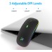 TQQ Maus Kabellos, 2,4 GHz-USB funkmaus, Bluetooth Maus, 1600 DPI Optical Tracking, Wiederaufladbare LED-Dual-Modus Mouse für Laptop, PC, iOS, Android, iPad, Windows