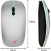 TQQ Maus Kabellos, 2,4 GHz-USB funkmaus, Bluetooth Maus, 1600 DPI Optical Tracking, Wiederaufladbare LED-Dual-Modus Mouse für Laptop, PC, iOS, Android, iPad, Windows