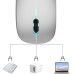 TQQ Maus Kabellos, 2,4 GHz-USB funkmaus, Bluetooth Maus, 1600 DPI Optical Tracking, Wiederaufladbare LED-Dual-Modus Mouse für Laptop, PC, iOS, Android, iPad, Windows