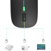 TQQ Maus Kabellos, 2,4 GHz-USB funkmaus, Bluetooth Maus, 1600 DPI Optical Tracking, Wiederaufladbare LED-Dual-Modus Mouse für Laptop, PC, iOS, Android, iPad, Windows