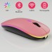 TQQ Maus Kabellos, 2,4 GHz-USB funkmaus, Bluetooth Maus, 1600 DPI Optical Tracking, Wiederaufladbare LED-Dual-Modus Mouse für Laptop, PC, iOS, Android, iPad, Windows