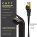 Veetop 10m Lan Kabel Netzwerkkabel Cat 7 Ethernet Kabel mit vergoldetem RJ45 Stecker Flach und Dünn mit 10 Gbps Übertragungsrate 10 Meter Weiß