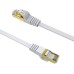 Veetop 10m Lan Kabel Netzwerkkabel Cat 7 Ethernet Kabel mit vergoldetem RJ45 Stecker Flach und Dünn mit 10 Gbps Übertragungsrate 10 Meter Weiß