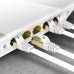 Veetop 10m Lan Kabel Netzwerkkabel Cat 7 Ethernet Kabel mit vergoldetem RJ45 Stecker Flach und Dünn mit 10 Gbps Übertragungsrate 10 Meter Weiß